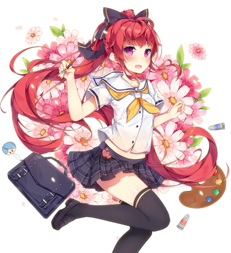 动漫绘画欣赏:可爱画风下的少女