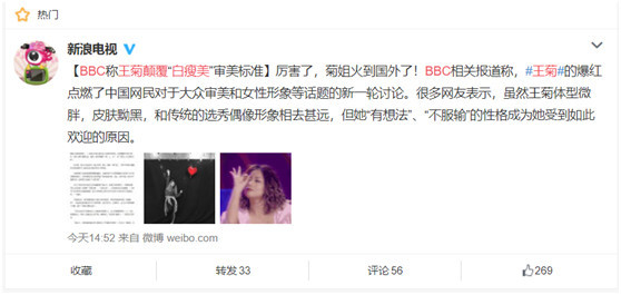 BBC强势点评王菊颠覆中国新一代的审美，菊姐都火到英国了！