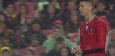 c罗下场时全场观众鼓掌致意