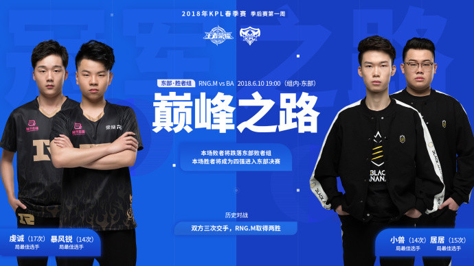 KPL季后赛综述:4:1击败RNGM!BA黑凤梨挺进