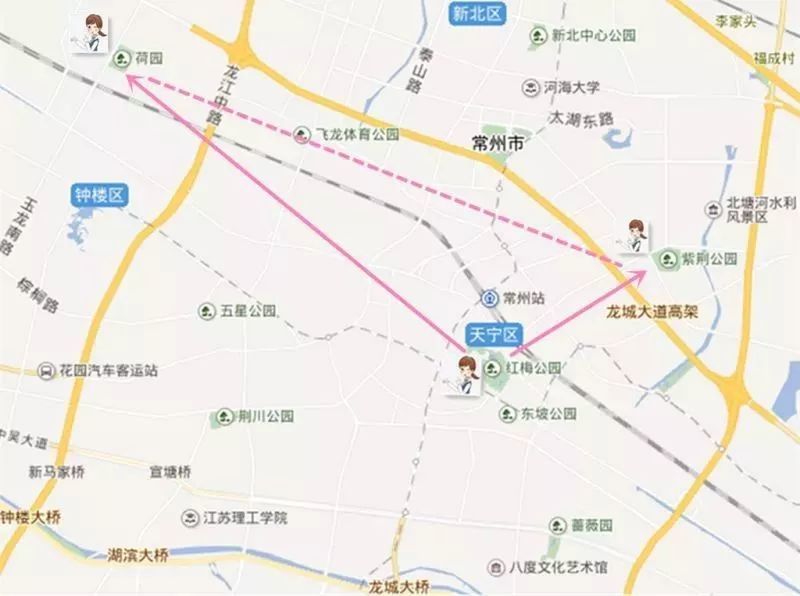 红梅公园,紫荆公园,荷园