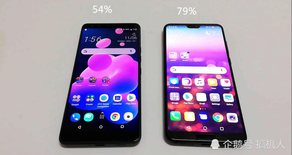 续航测试对比:华为P20Pro与HTC U12+谁更持