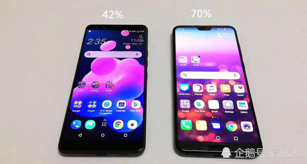 续航测试对比:华为P20Pro与HTC U12+谁更持