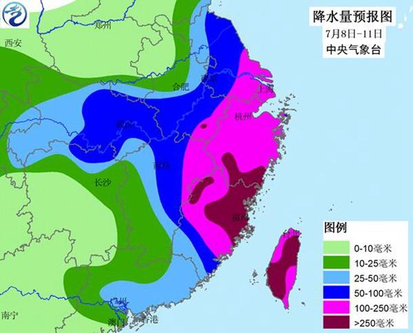 “尼伯特”在台湾登陆 华东6省市将有狂风暴雨