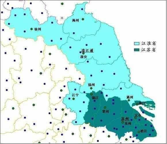 清朝末年苏北曾建立江淮省,因遭到苏籍京官反对而裁撤