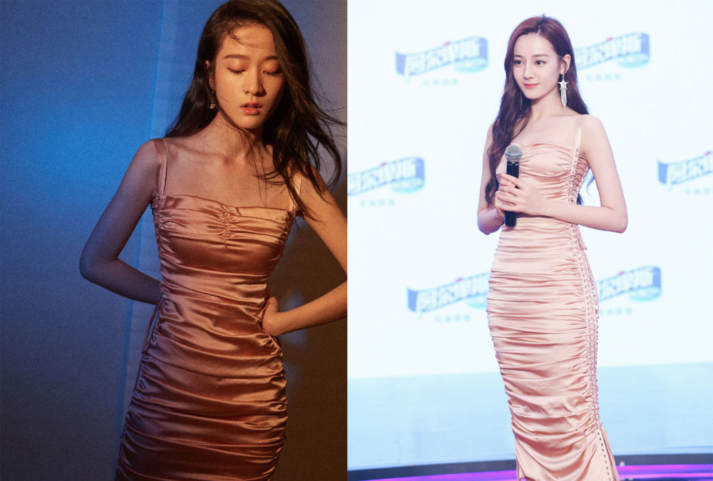 张雪迎生日会撞衫迪丽热巴,网友:有勇气,这差距