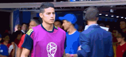 全场gif回放-哥伦比亚开场送点红套餐 j罗染黄香川破门