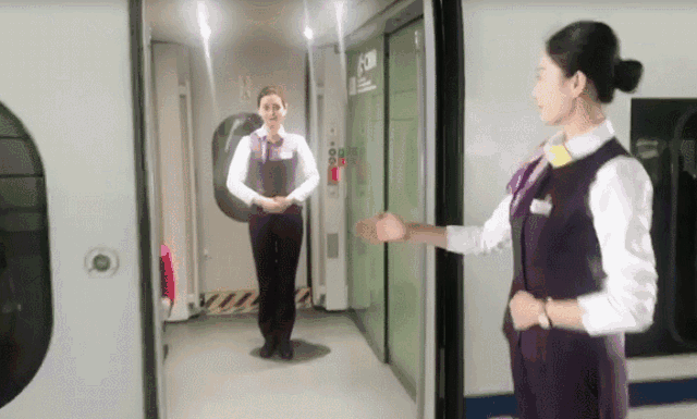 这就是我们美丽可爱的 高铁小姐姐 来吧,来吧 和高铁小姐姐们一起 做