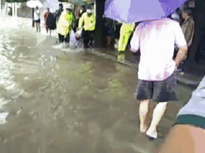 昨日福州暴雨侵袭,