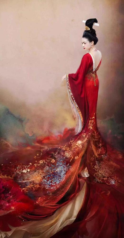 《妖猫传》里风华绝代的杨贵妃,穿现代装气质