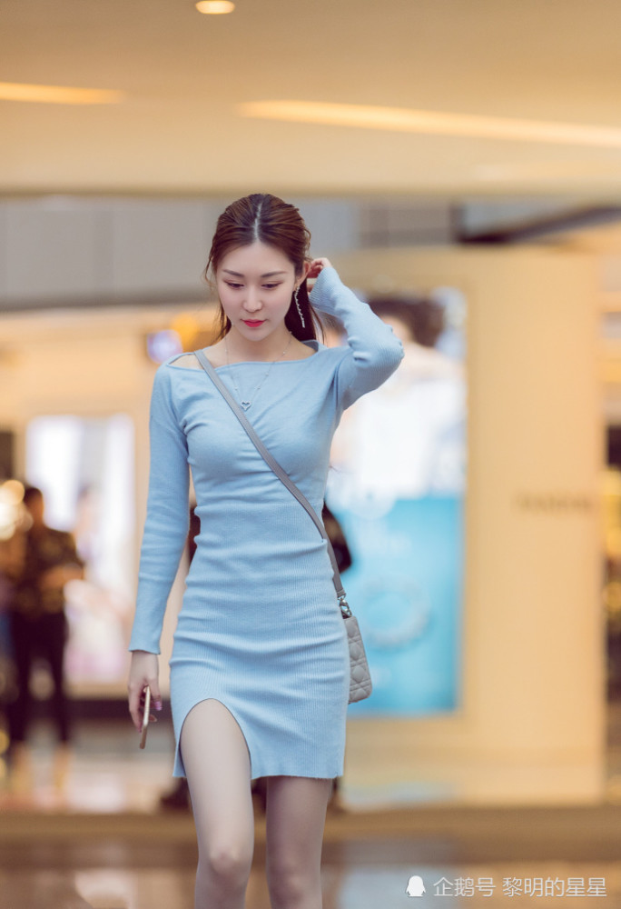 杭州街拍:包臀裙的美女,美得让路人感到自惭形秽!