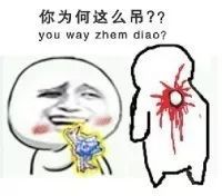 暴力美学表情包 i 你为何这么吊!