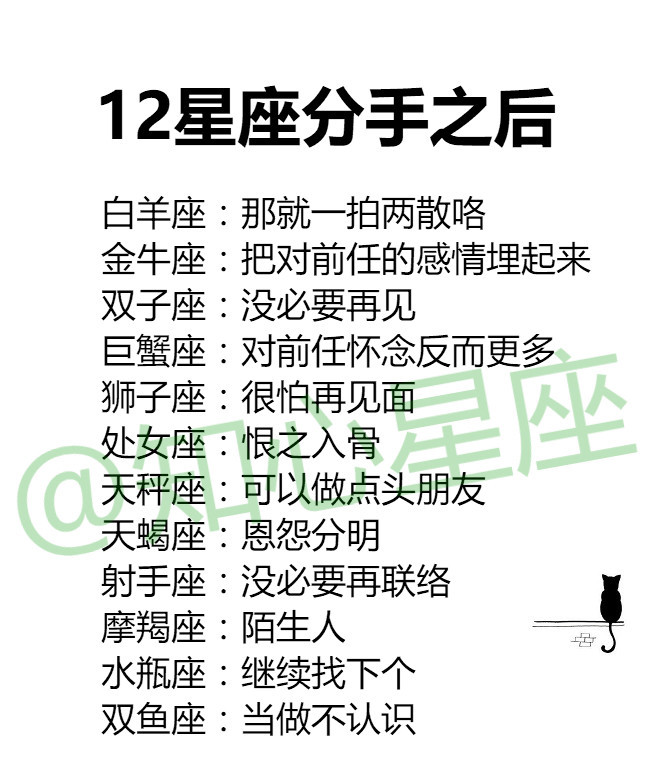 星座) 摩羯座:陌生人(以后就是再见也当做陌生人) 双鱼座:当做不认识