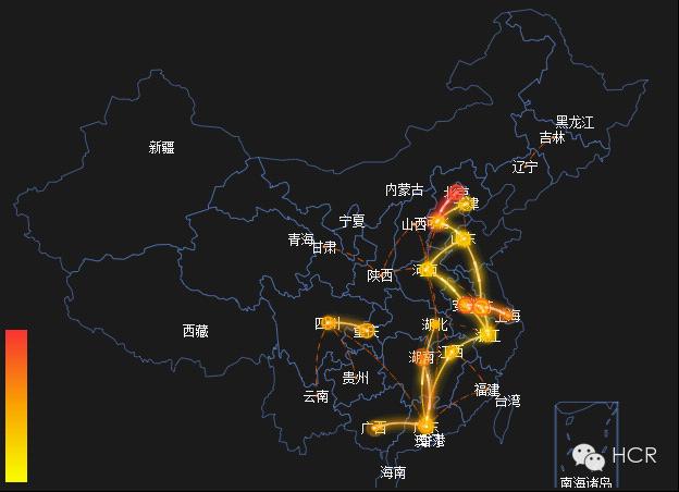 hcr大数据: 2015全国春运迁徙图