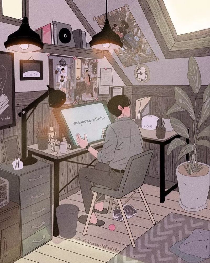 第88期:韩国画师 myeong-minho 甜蜜的情侣日常