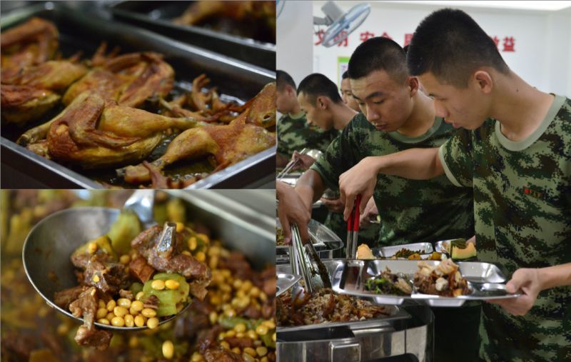 当兵的伙食就该这样!深圳武警每顿六菜一汤两主食