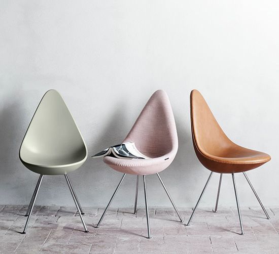 阿诺雅各布森arne jacobsen设计的the drop chair(1958)水滴椅