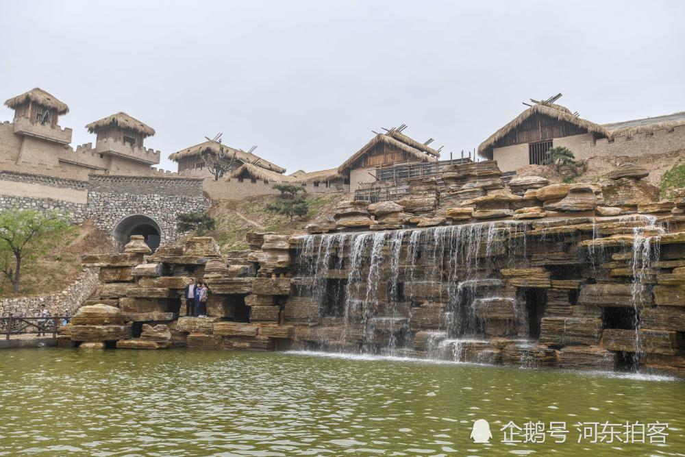 临汾新建尧都古镇,休闲纳凉又添一景