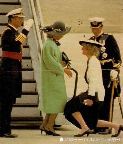 戴安娜王妃的屈膝礼标准得好似教科书,只是有