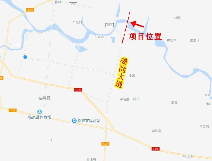 临泉县界与界首市界处,沿线经过于寨,泉河,流鞍河,终点位于韦寨镇韦楼
