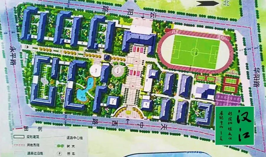 洋县中学城东校区规划图出来了,竟然如此帅气!
