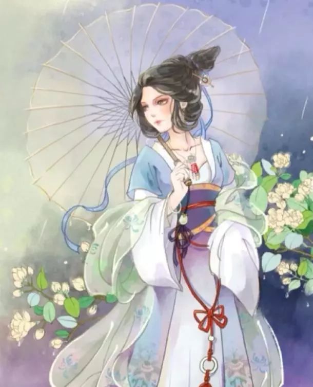 古风白衣美女插画,赏心悦目,清纯动人!
