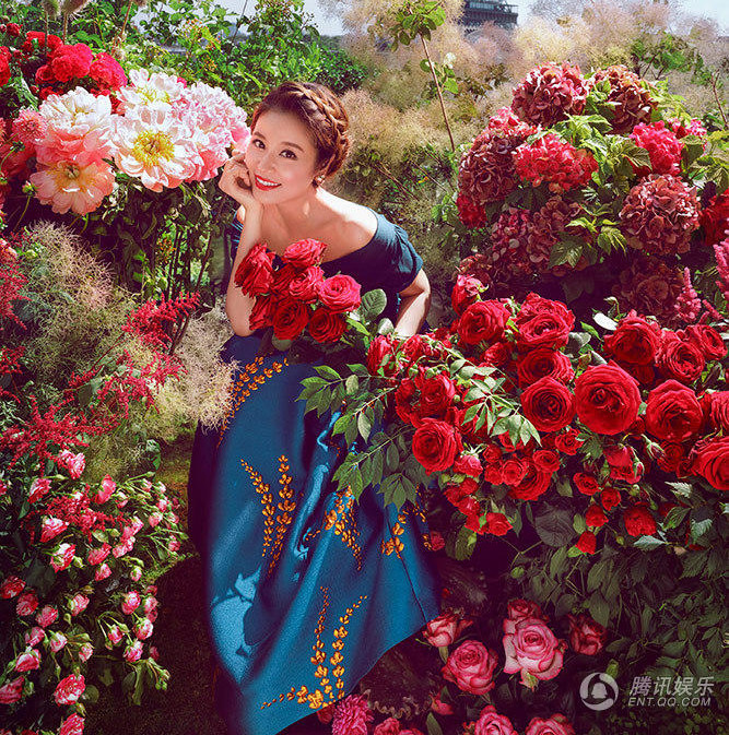 唯美！林心如发婚前写真曝光 准新娘比花娇