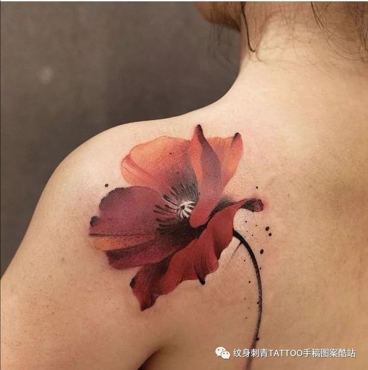 济南纹身:致命的诱惑-罂粟花纹身