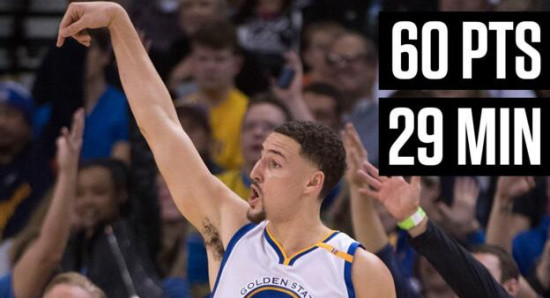 29分钟就拿到了60分 本来可以打破科比81分的