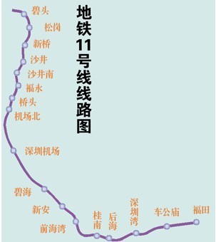 深圳地铁11号线将于今天开通,深圳地铁11号线全长51.