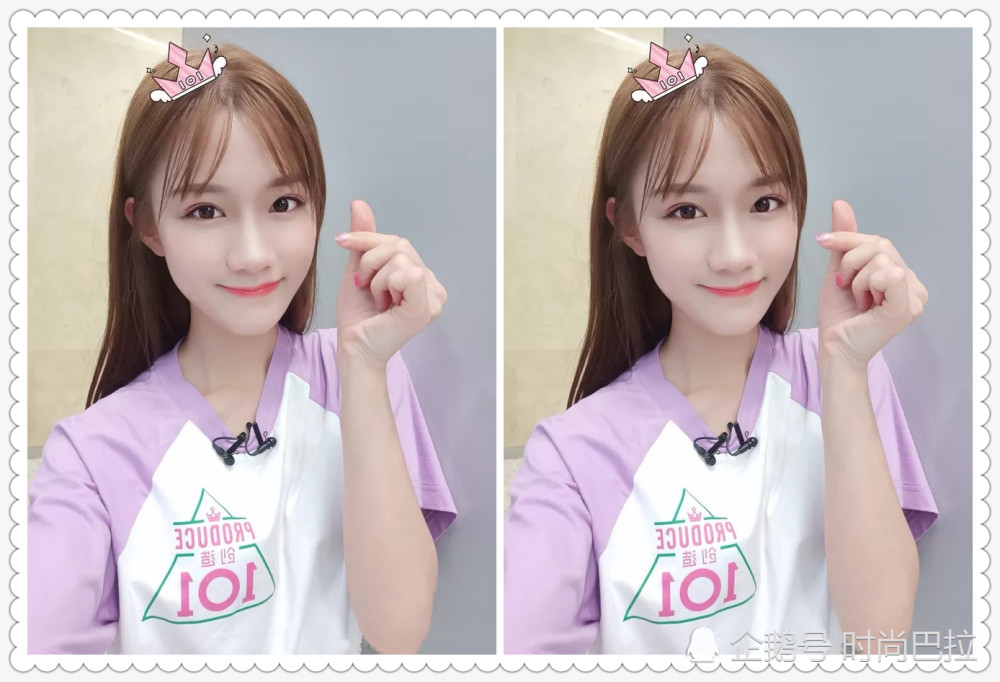 《创造101》陈意涵穿粉红色薄纱裙,手拿蒲扇优雅淑女