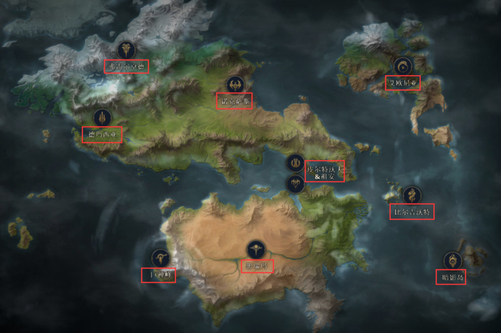 拳头官方推出瓦罗兰大陆世界观地图,LOL大电
