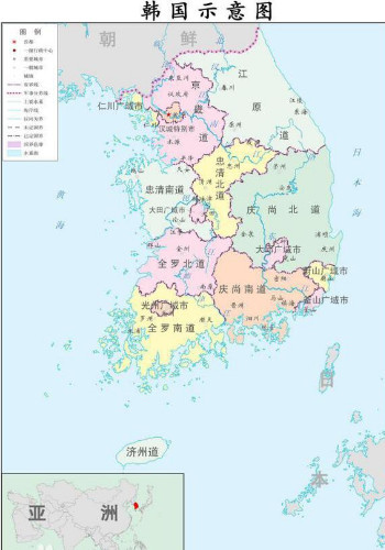 韩国国土面积相当于中国哪个省份的面积?说出
