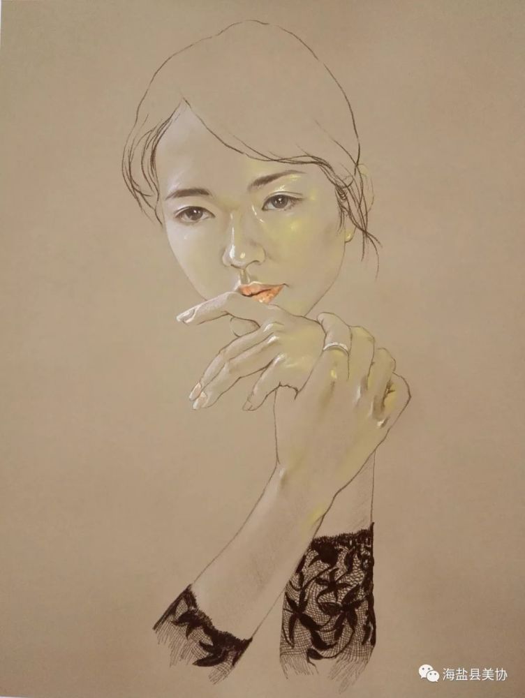 《女孩》53cm×76cm 油画 艺术评价 在任万鸿的绘画创作中,扎实的绘画