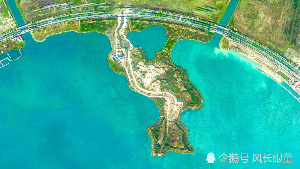 航拍上海浦东滴水湖,看一眼就会喜欢上它