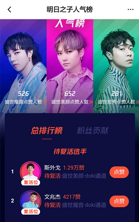 《明日之子》粉推复活结束,谁是你心目中的九大厂牌