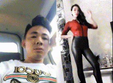 美女的皮裤真的很性感.