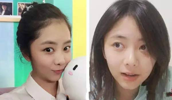 21张明星化妆前化妆后,热巴娜扎杨幂素颜照,卸妆后真的吓到我了