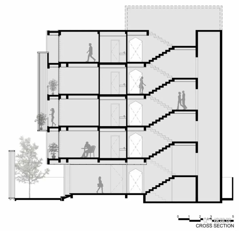 阳台剖面图 平面图 建筑师:octane architect & design 地点:泰国