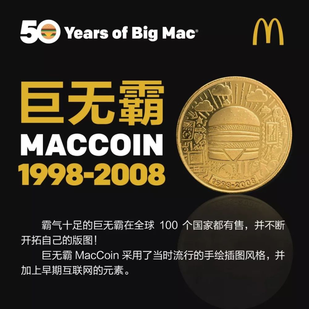 麦当劳巨无霸50岁了,620万枚纪念币里藏着它