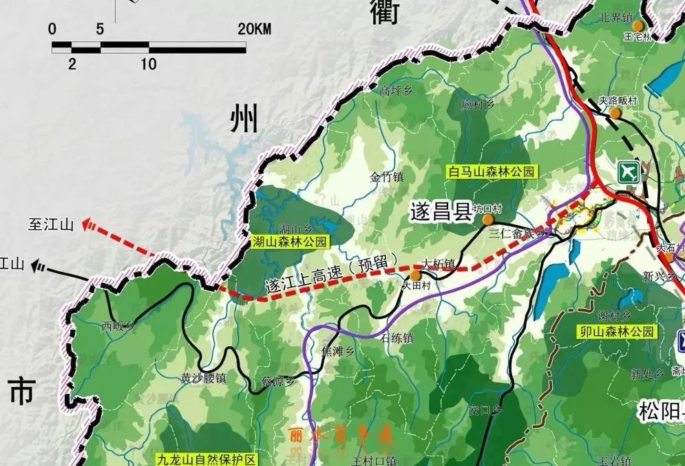 金松(遂)龙高速公路丽水段长约70公里,主要连接金华武义及丽水市 松阳