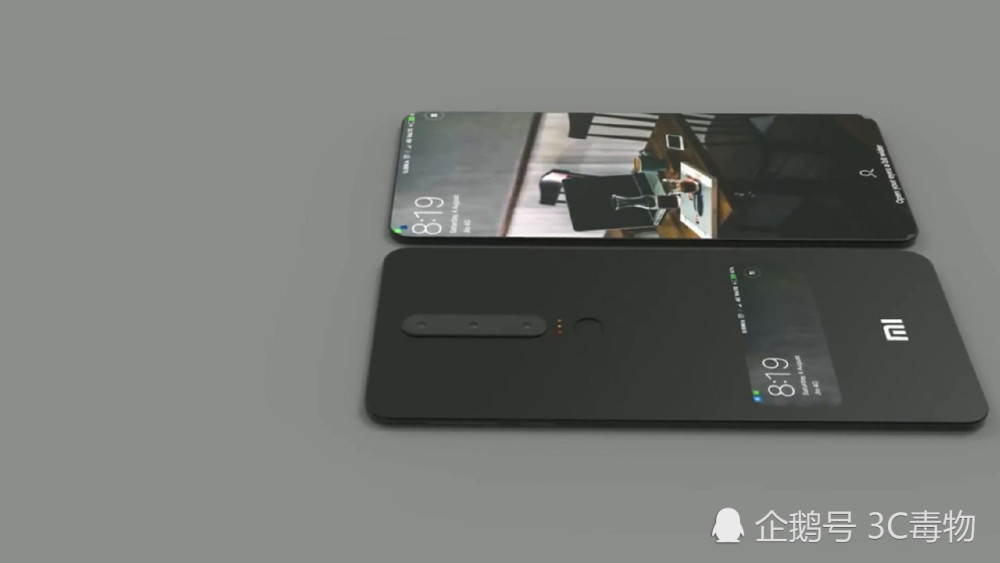 小米9概念图:后置三镜头前后双屏幕 设计如同