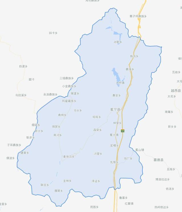四川省冕宁县,取冕山与宁番卫各一字为名,西昌卫星发射场所在地