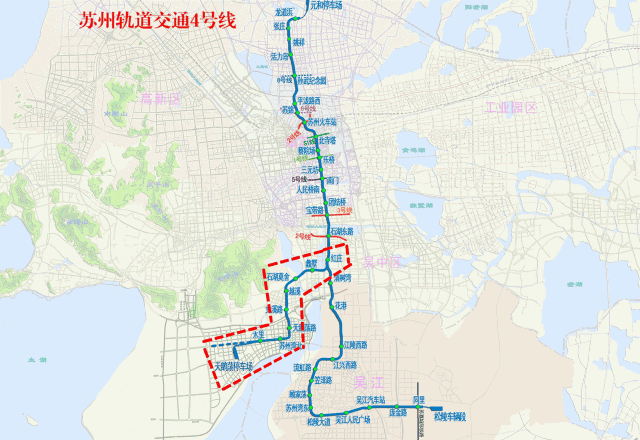 25个站点确定苏州地铁7号线马上开工尹山湖湖西高铁新城躁起