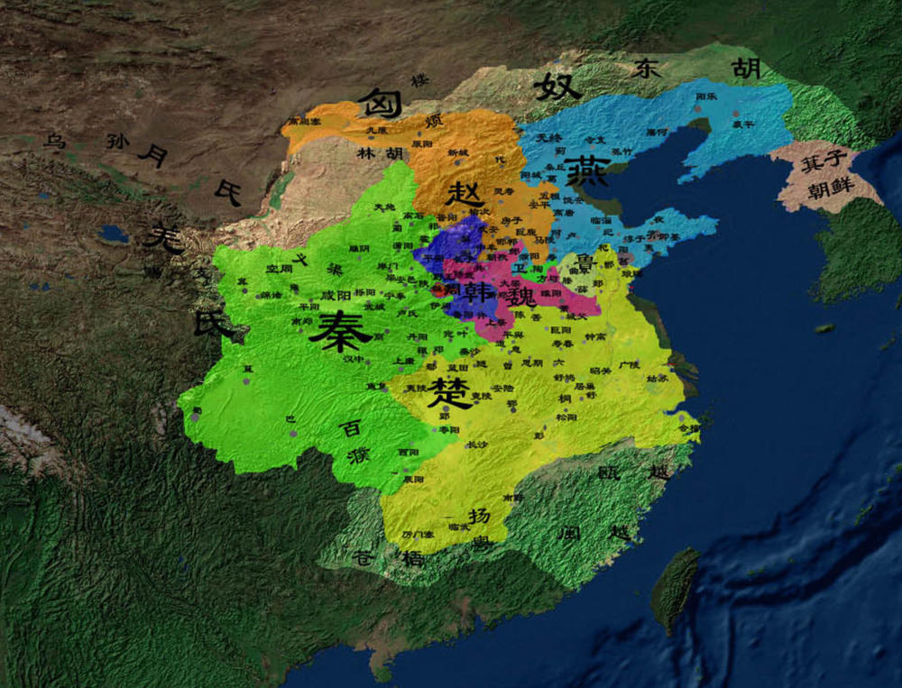 地图看历史,中国各朝简介,一目了然——2,战国至秦帝国