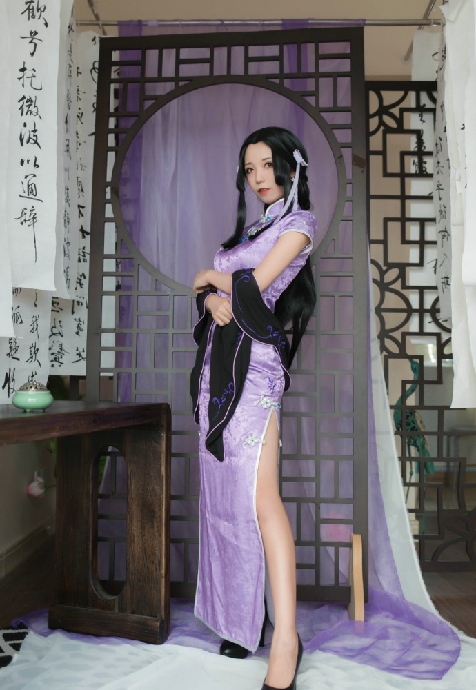 精美cosplay真人图集,剑网3万花,温柔旗袍花姐
