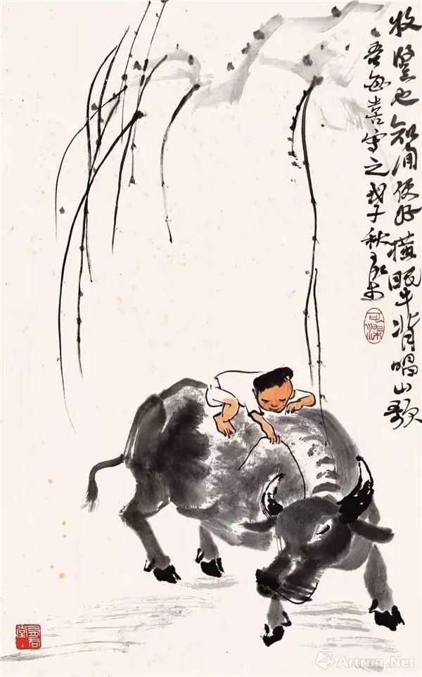 李可染 《牧牛图》 63x40cm