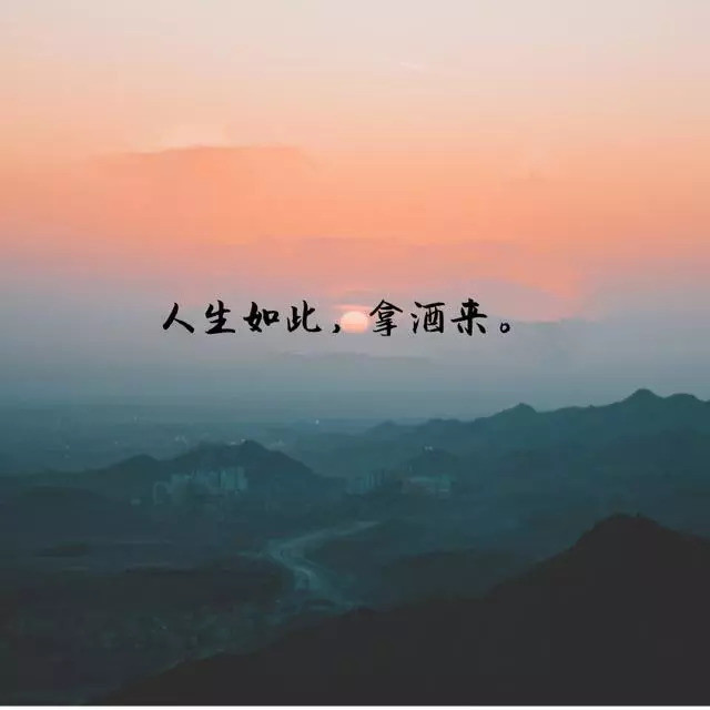 十,人生如此,拿酒来.