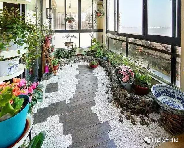 封闭的阳台养花,如何打造出繁花似锦的小花园!