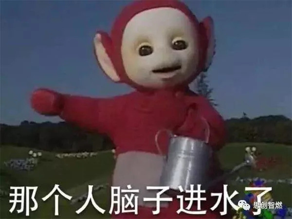 "脑子进水了"